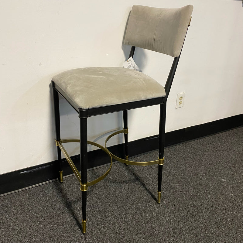 Fabric & Metal Stool (Bar - With Back)
