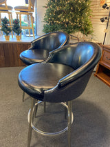 Faux leather Stool (Bar - With Back)