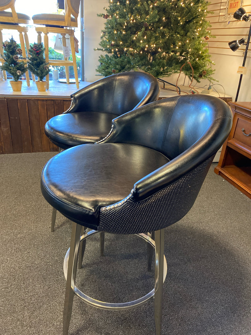 Faux leather Stool (Bar - With Back)