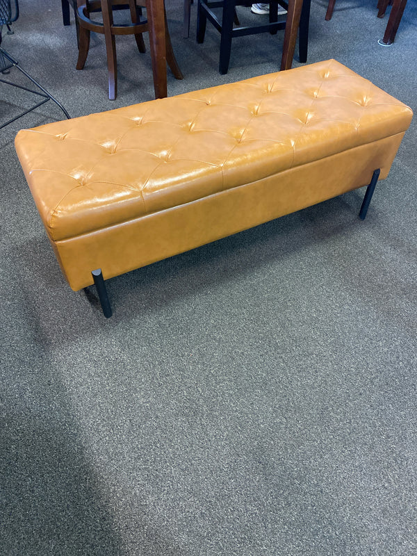 Faux leather Ottoman