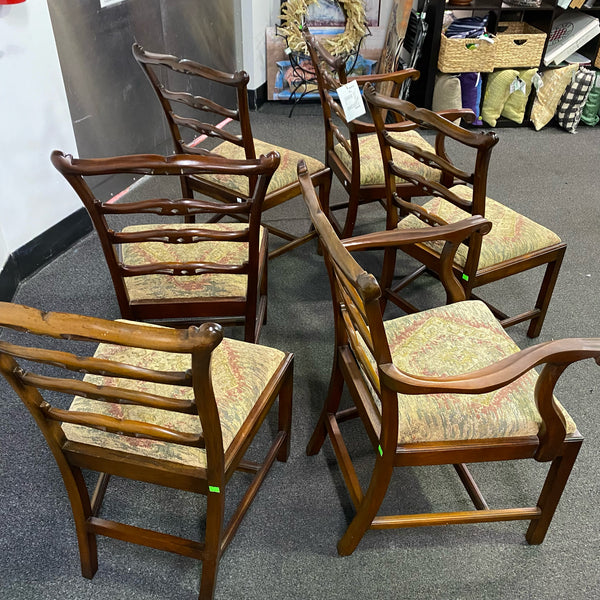 set of 4 side chairs and 2 captain's chairs