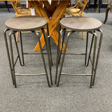 wood & metal Stool (Bar - No Back)