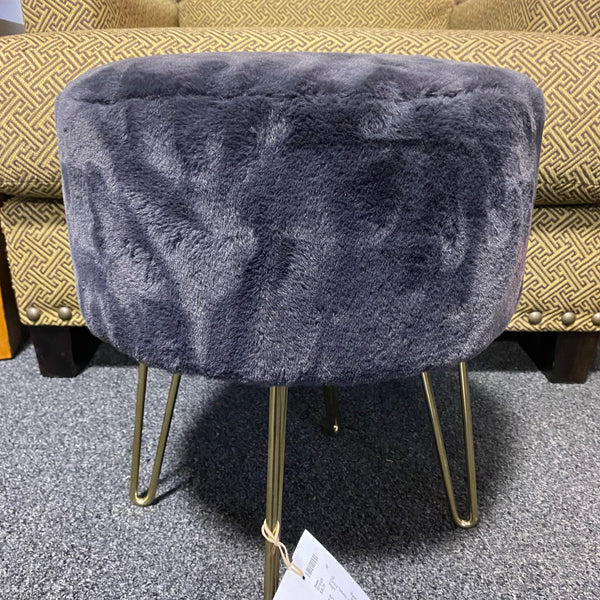 fabric and metal Ottoman