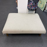 Fabric and wood Ottoman