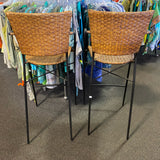 Wicker Stool (Bar - With Back)