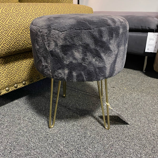 fabric and metal Ottoman