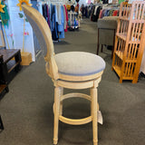 Fabric and wood Stool (Bar - With Back)