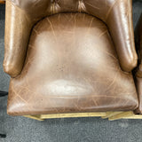 Leather Stool (Bar - With Back)